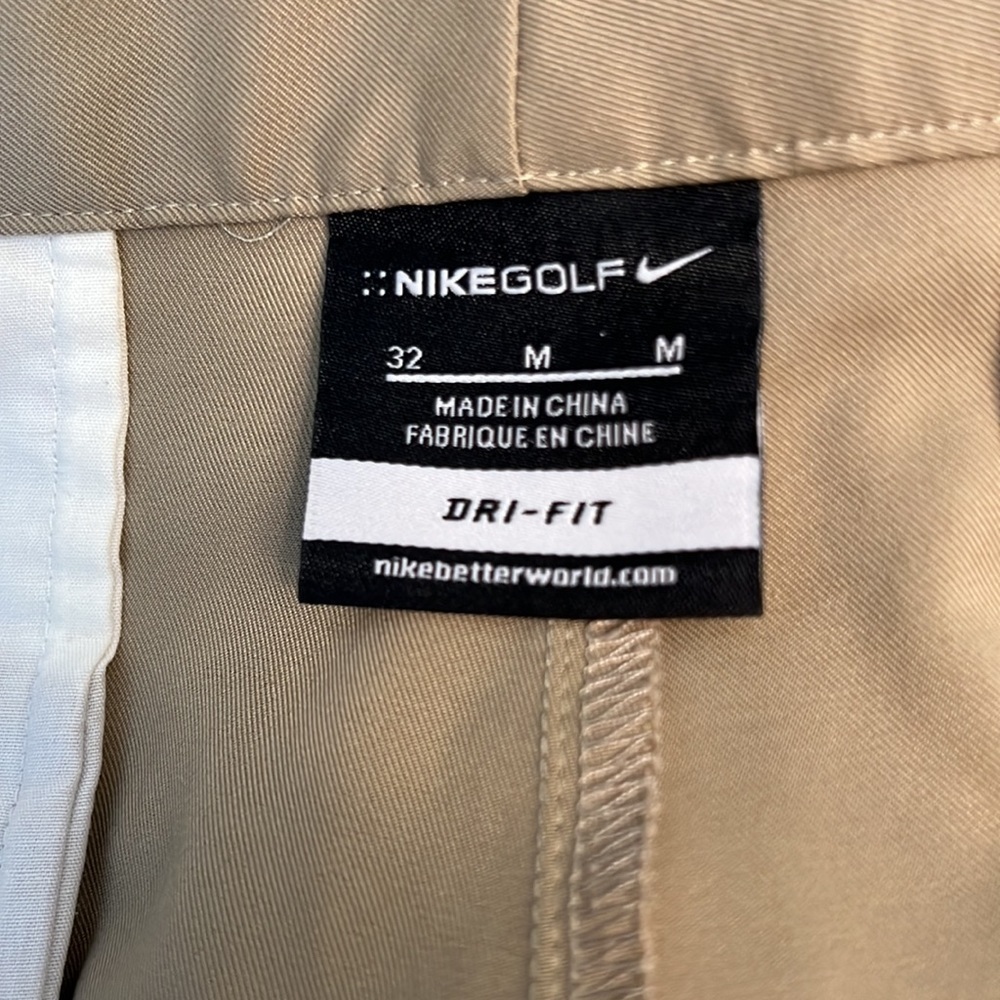NIKE GOLF DRI-FIT HYRID 10.5 STRETCHY FIT TACKY WAISTBAND TAN GOLF SHORTS 32 - Picture 4 of 7